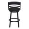 Armen Living Titana 30" Bar Height Metal Swivel Barstool in Ford Black Pu and Black Finish 721535746910 - alternate 7